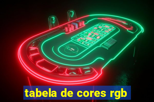 tabela de cores rgb